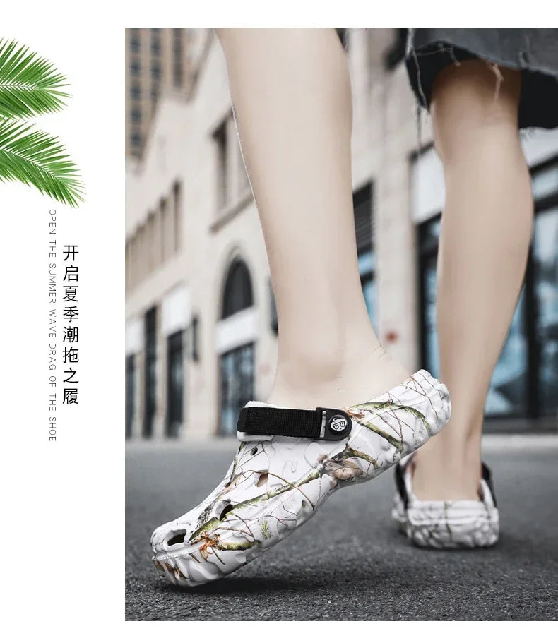 Flat Sandals Men Shoes 2024 Slippers Men Garden Platform Sandals Man Summer Sandals Male Sneakers Outdoor Flip Flops Home Clogs