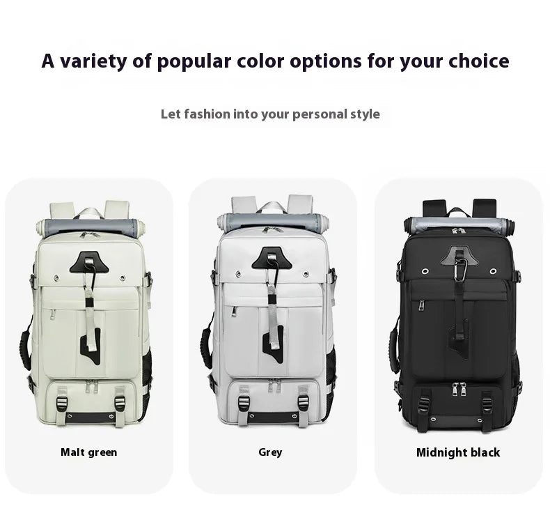 55L Large Capacity Travel Bag For Men 15.6 Inch Laptop Suitcase Backpack Multi-function Waterproof Backpack Outdoor Camping Bags