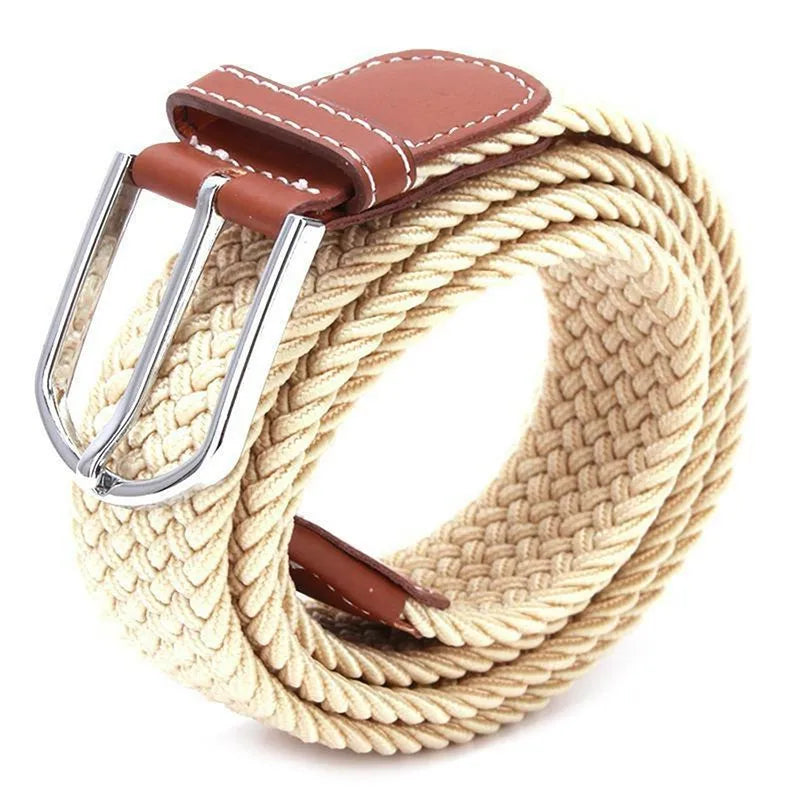 Men Belts Fashion Unisex Jeans Belts Adjustable Belt Men Outdoor Travel Hunting Waist Belt Automatic Plastic Buckle for Pants