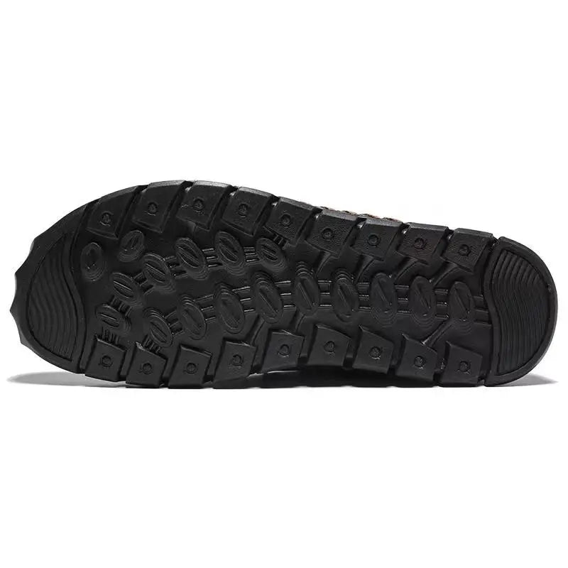 Men's Sandals Summer Leather Fisherman Beach Shoes Closed Toe Sandals for Men Handmade Breathable Water Sandals Outdoor Non Slip