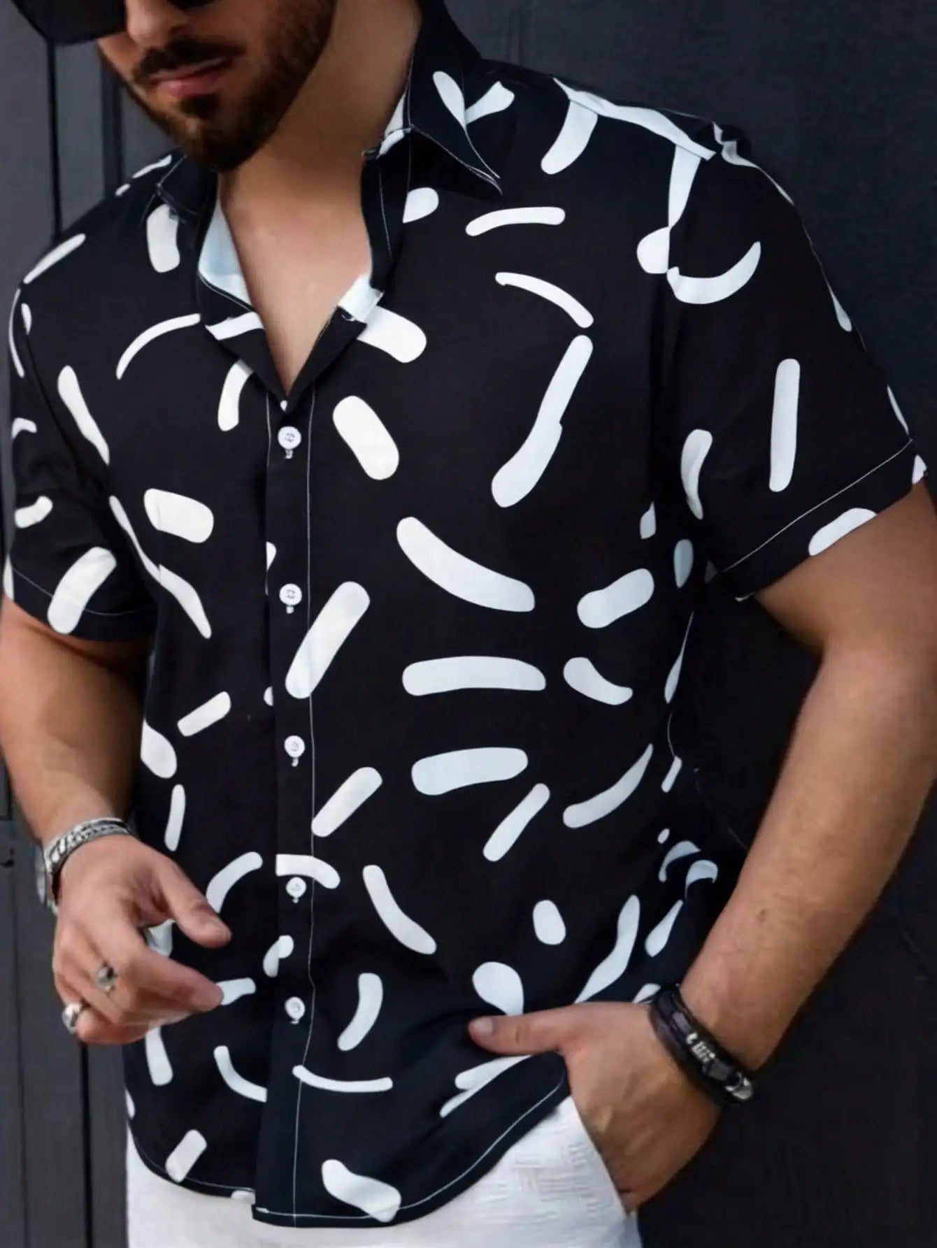 Hawaiian Shirt For Men Vacation Daily Slim Fit Tops Gym Elegant Flower Pattern Leaves Social Casual Fashion Camisa Y2k Clothing