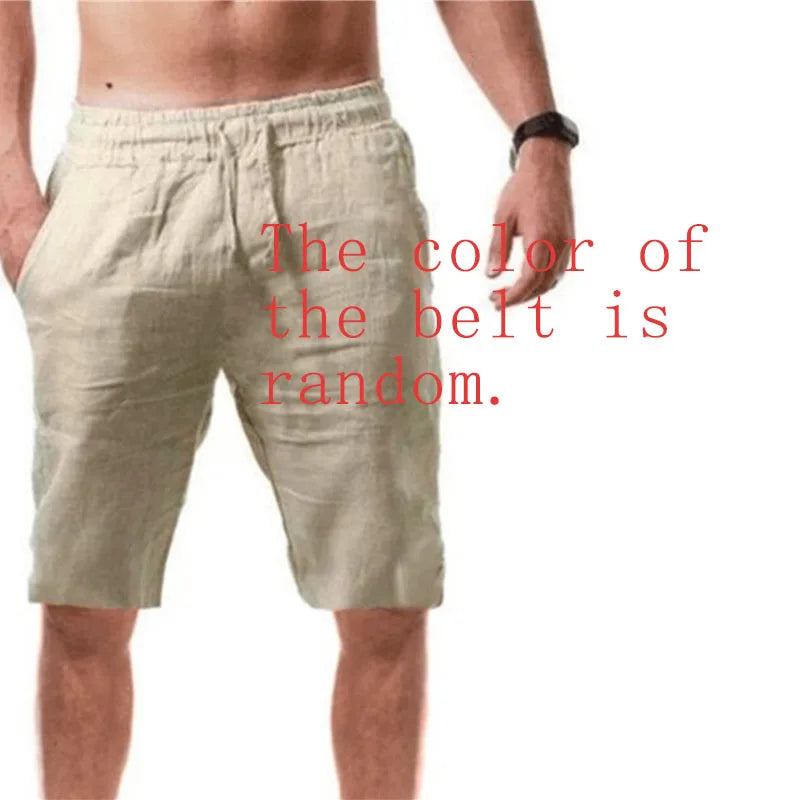 Men's Cotton Shorts Pants Male Summer Breathable Solid Color Short Trousers Fitness Streetwear S-3XL 1PC