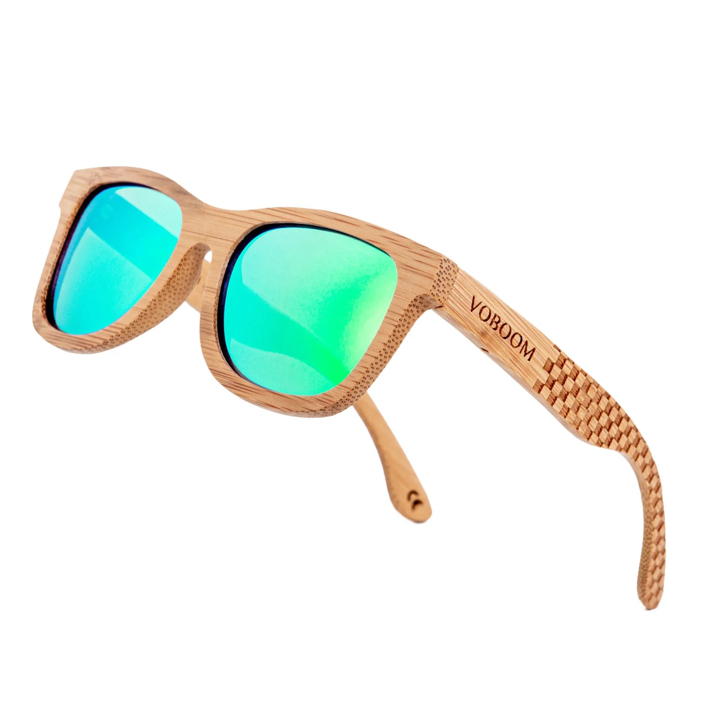 VOBOOM Men Wood Sunglasses Women Bamboo Glasses For Polarized Mirror Sun Glasses Handmade Colorful Eyewear Mirror Shades