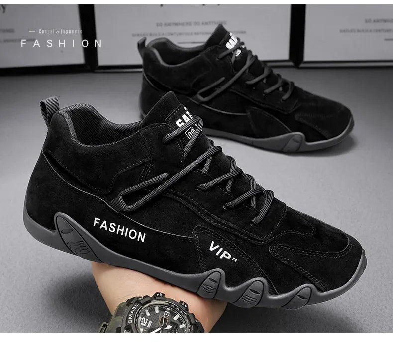 Ankle Boots For Men 2025 Spring Man Casual Sneakers Non Slip Khaki Work Mens Shoe Short Boots Loafers Lace Up Zapatillas Hombre