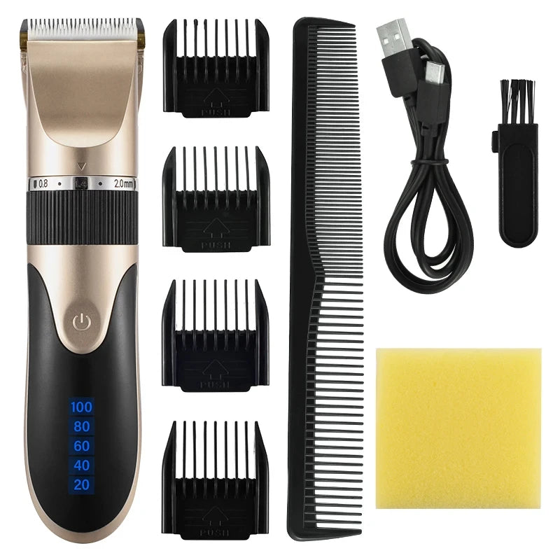 Hair Clipper Electric Barber Hair Trimmers For Men Adults Kids Cordless Rechargeable Hair Cutter Machine Professional