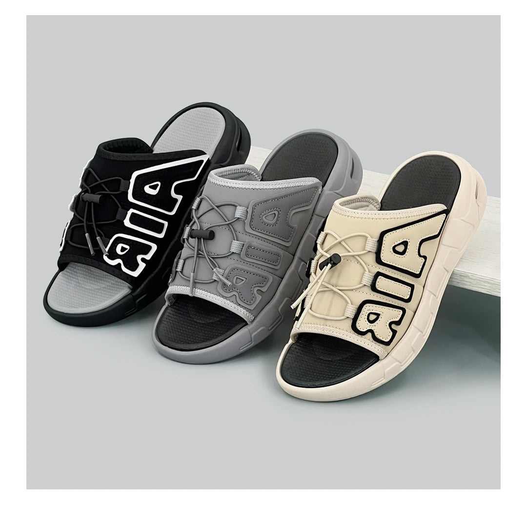 Men Fashionable Trendy Shoes Wooden Clogs Garden Shoes Outdoor Beach Sandals Flip Air Cushioned Summer Casual Shoes Men Slippers