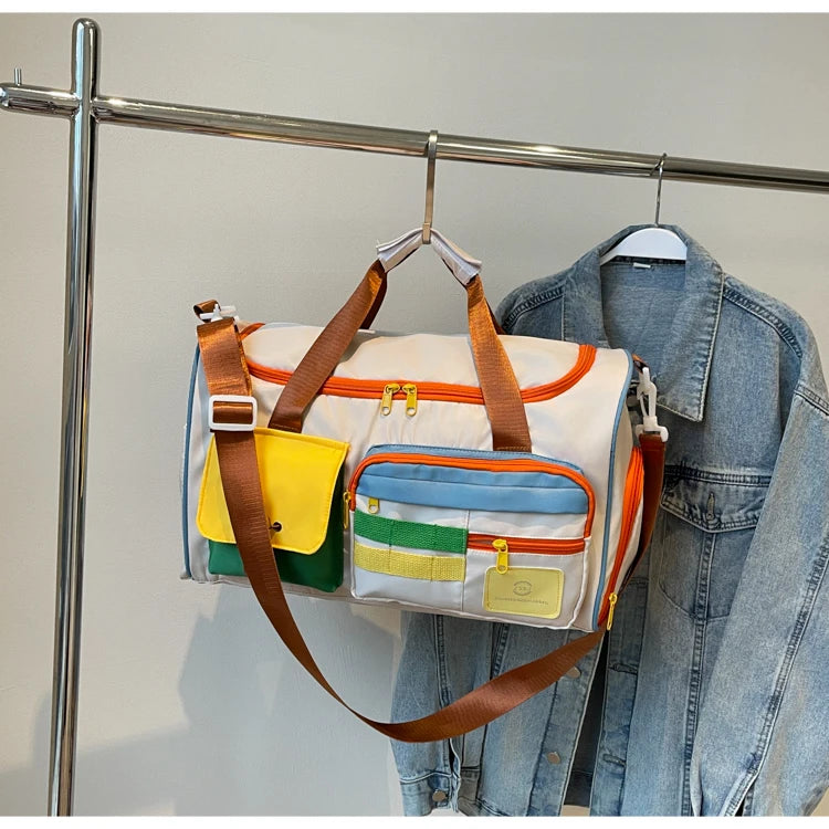 Travel Bag, Duffel Bag Cosmetics Bag, Professional Fitness Bag, Yoga Swimming Training Backpack, Satchel Shoulder Crossbody Tote Bag, Suitable for Men and Women