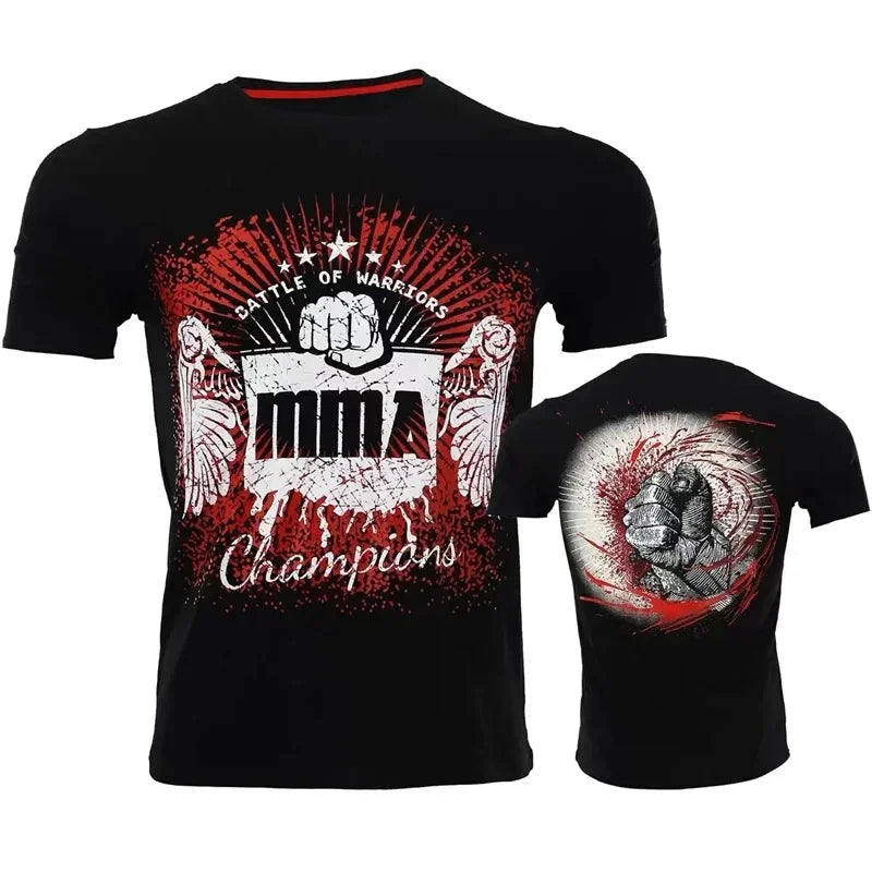 New Summer 3D Muay Thai Boxing Printed T-Shirt Fashion Sports Gym Short Sleeve Men'S Cool Hip Hop Clothing Men'S TShirt Top