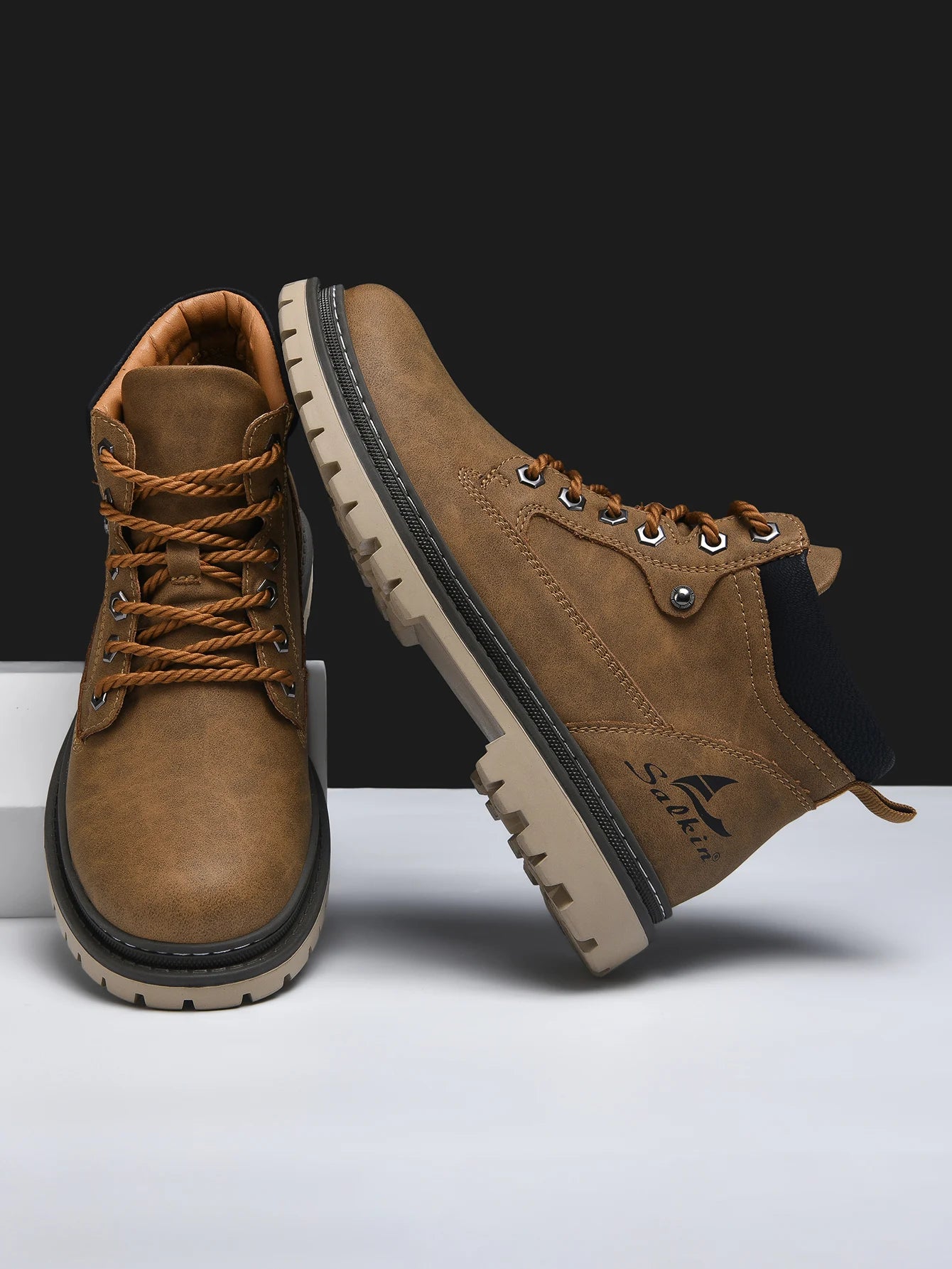 Handmade Men Boots Ankle Winter Leather Shoes Autumn Outdoor Hiking Boots Sneakers Hombres Botas High Top Footwear Anti Slip