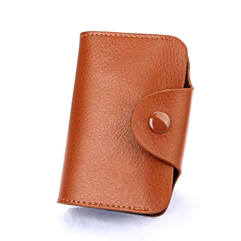 Real Genuine Leather Men Wallet ID Credit Card Holder Wallets Male Small Coin Purse Women Money Bag Vallet Slim Thin Mini Walet