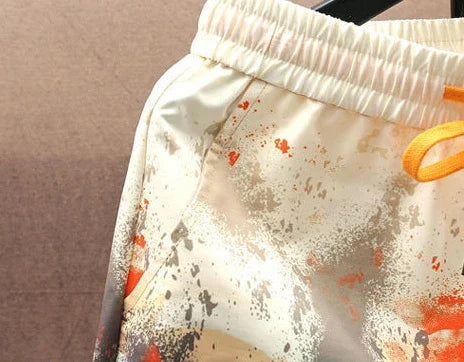 Shorts for Men Anime Graphic Board Man Short Pants Beach in Bulk with Ice Elastic Personalizate Fashion Streetwear New Pant 2024