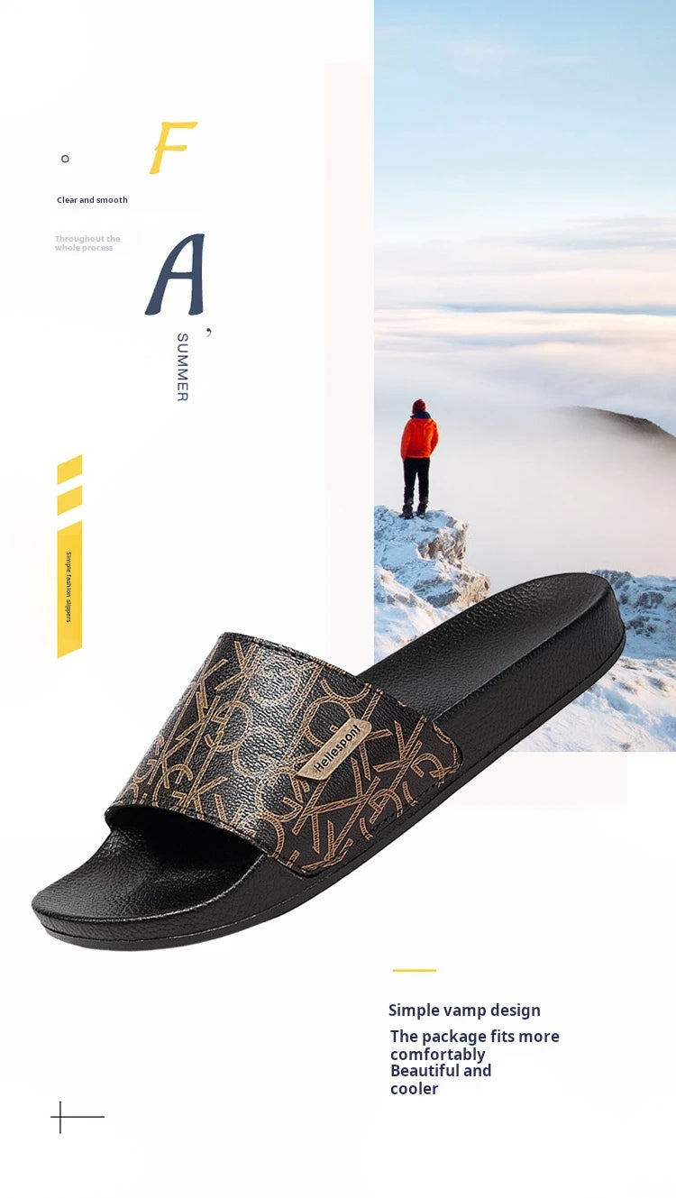 2025 Slippers Men's Trendy Korean Version Personalized Outdoor Wear Roman Soft-sole Seaside Casual Flip-flops Beach Shoes