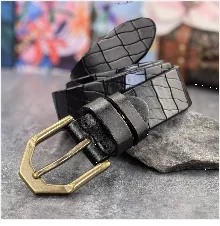 Brass Owl Belt Buckle Yellow Belts For Men Ceinture Homme Men Leather Belt Cowboy Jeans Male Leather Belt Strap Wide MBT0106