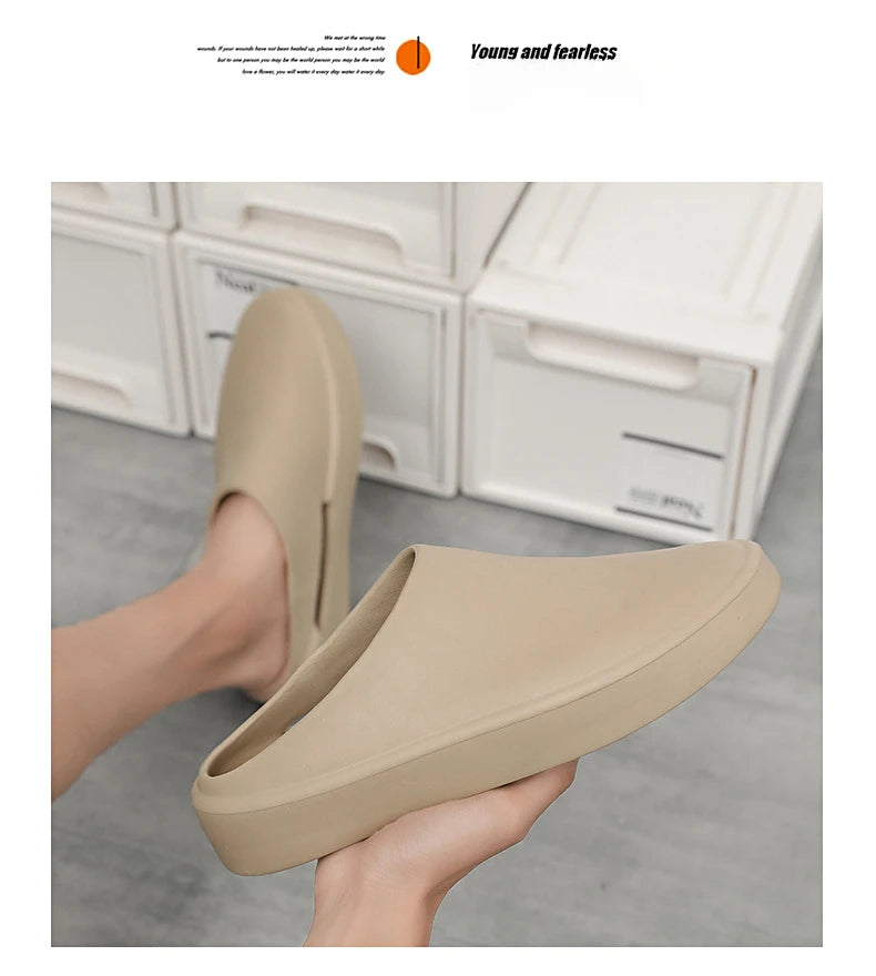 Comfortable Slippers for Men Women Stylish Summer Beach Slides Couples Hollow Out Sandals Anti-Slip Bathroom Slippers