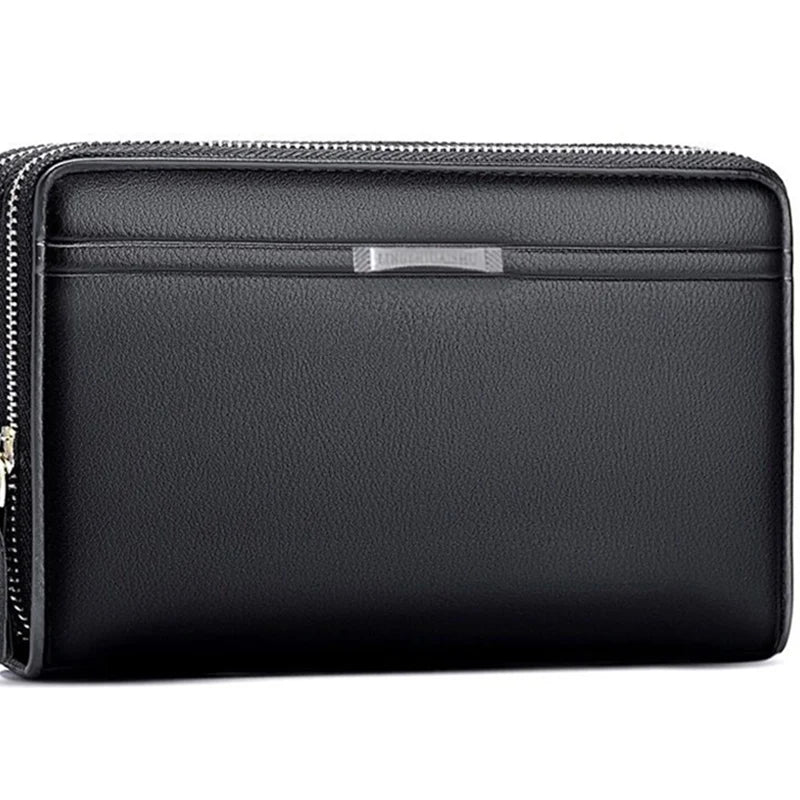 Men's wallet long money foreskin leather handbag large business handbag mobile phone card holder men's gift father son husband b