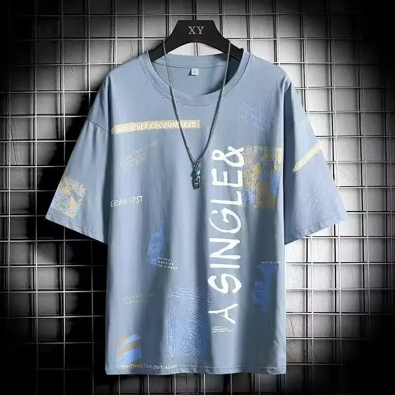 T Shirt for Men Fashion Tops Shirts Tee T-Shirt Crew Neck Street wear Retro Style Anime Tshirt  Men Clothing Oversized T Shirt