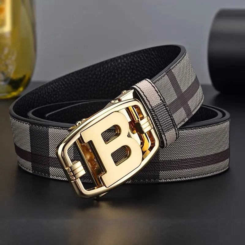 2025 New Business Men Belts Casual Fashion Luxury work belt Designer Famous Brand Male B Buckle Leather Belt for men jeans