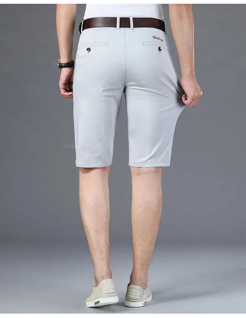 Men Shorts Summer New Knee Length Cotton Business Casual Pants Classic Brand Comfortable Clothing Shorts Male Boardshorts