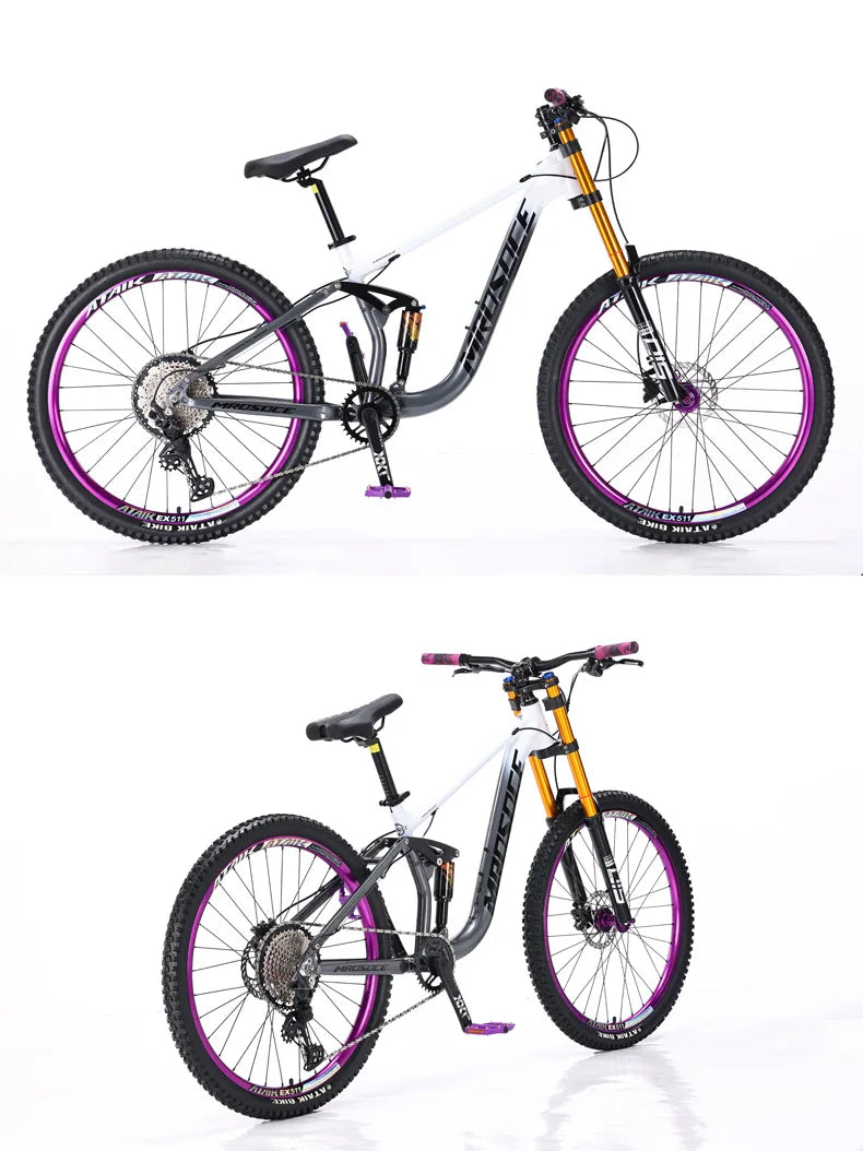 Manufacturer 26/27.5 inch downhill mountain bike aluminum alloy soft tail oil brake shock absorber mountain bicycle