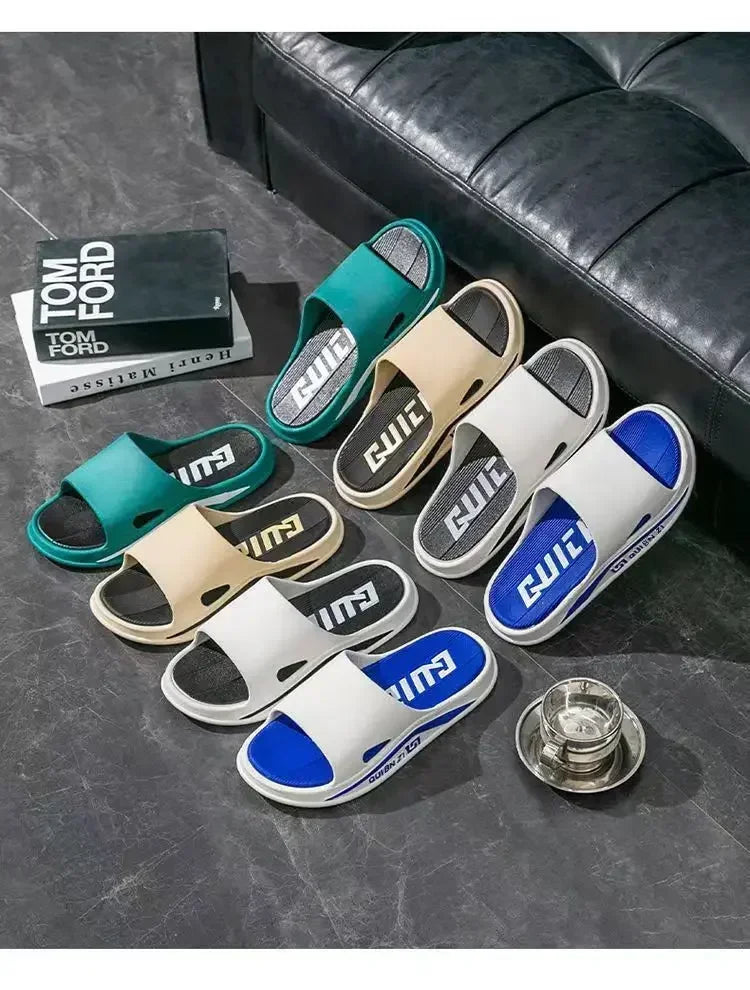 Slippers for men, outdoor, indoor, anti slip, cool, summer, non smelly feet, PVC home shoes, anti odor, bathroom, silent
