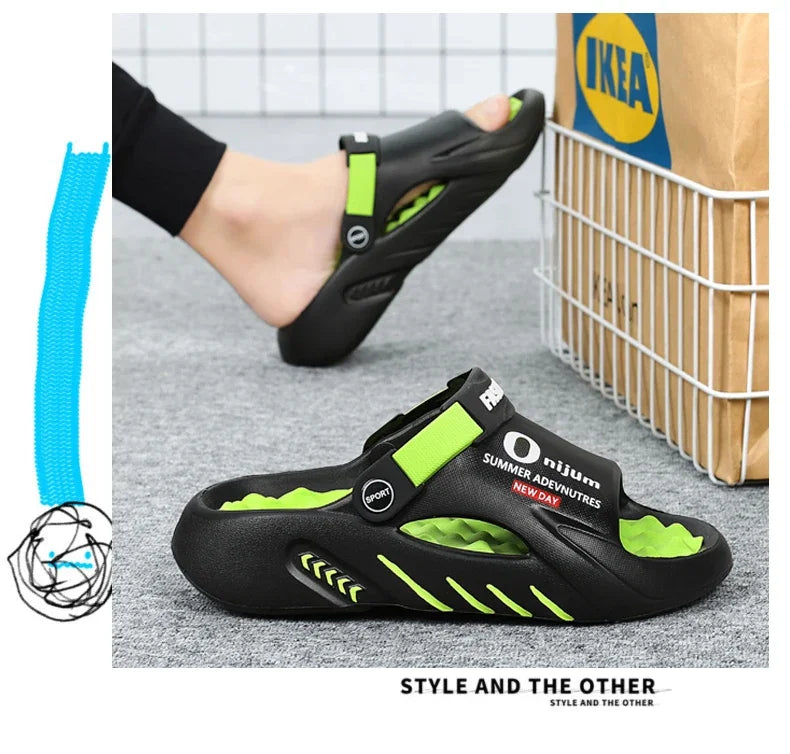 Slippers for Men Sandals 2024 Trending Mens Sandals Genuine Leather Men's Summer Shoes Men Sandel Men's Casual Sandal Slipers