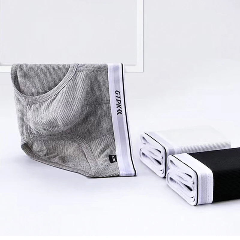 Men's Underwear Triangle Panties Antibacterial Breathable Soft Comfortable Youth Briefs Mid Rise U Bulge Pouch Underpants Homme