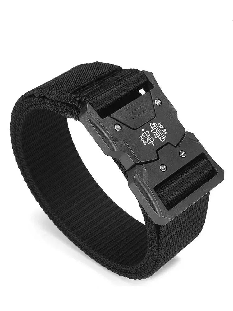 MEN'S Tactical Belts With Automatic Buckle Men's Canvas Belts Premium Pants Belts Sports Belts Nylon Belts