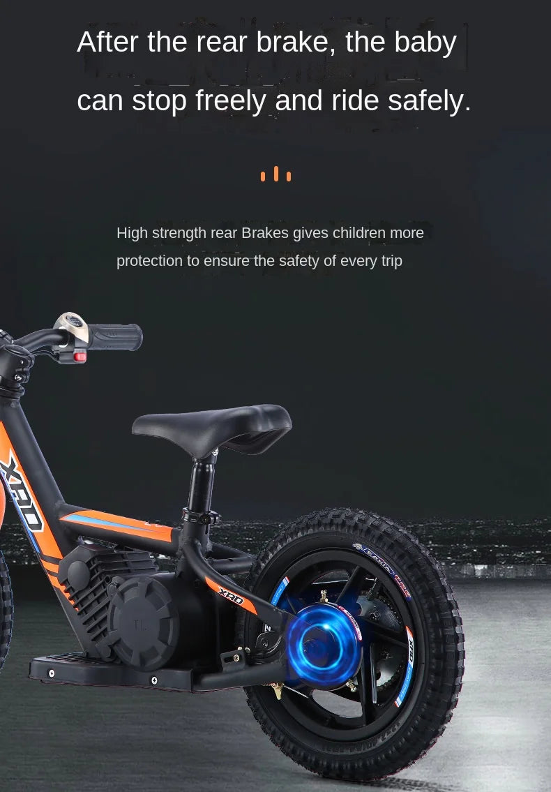 12-inch Children's Electric Bicycle Outdoor Off-road Portable Shock-absorbing Scooter