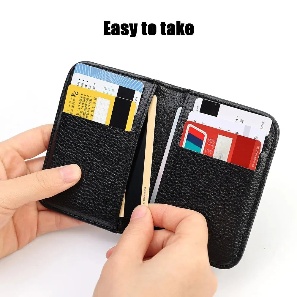 Portable Super Slim Soft Wallet for Men PU Leather Mini ID Credit Card Wallet Purse Card Holders Wallet Thin Small Short Wallets