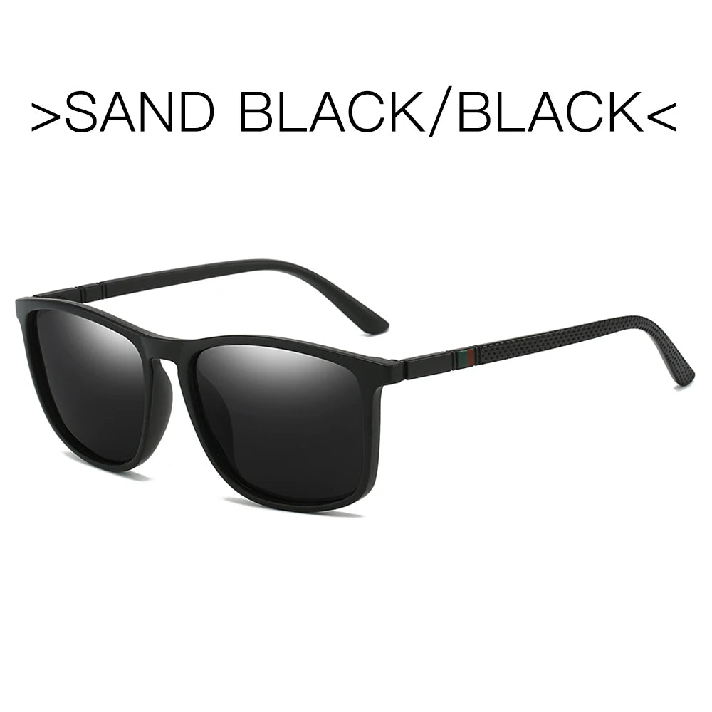 Sports Sunglasses for Men Polarized Comfortable Wear Square Sun Glasses Male Light Weight Eyewear Accessory with Origina UV400