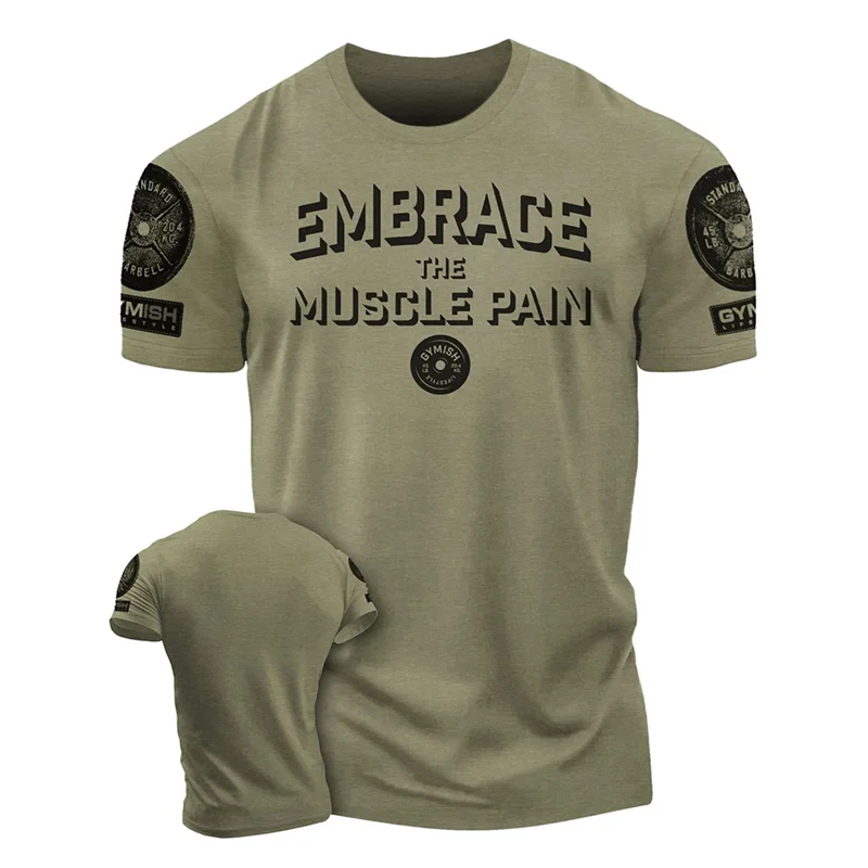 Fashion Mens Workout 3D Printed T-shirts Summer Trend Streetwear Short Sleeve Gym Sports T Shirts Streetwear Oversized Tees Tops