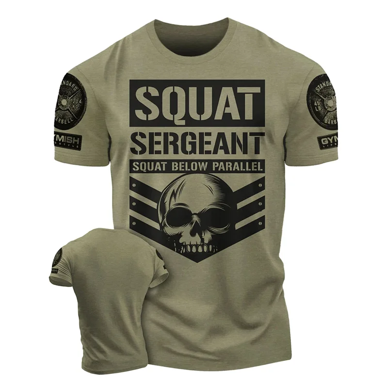 Fashion Mens Workout 3D Printed T-shirts Summer Trend Streetwear Short Sleeve Gym Sports T Shirts Streetwear Oversized Tees Tops