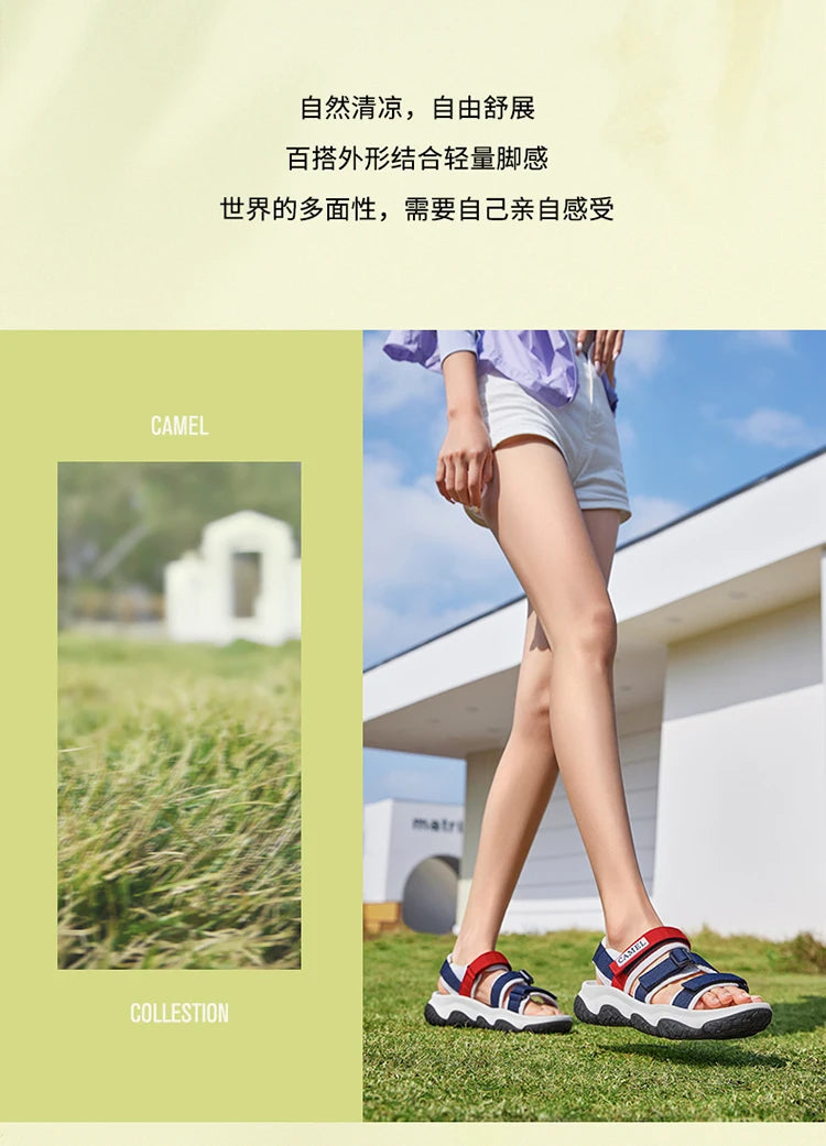 GOLDEN CAMEL Outdoor Men's Sandals for Women Creek Wading Sandal Quick-dry Non-slip Sports Beach Shoes for Men Summer Breathable