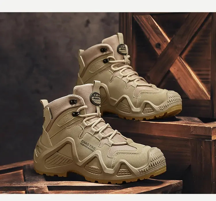 Men's Thick Soled Mountaineering Boots Sneakers Men's New Autumn Non-slip Wear-resistant Dirty Outdoor Work Shoes