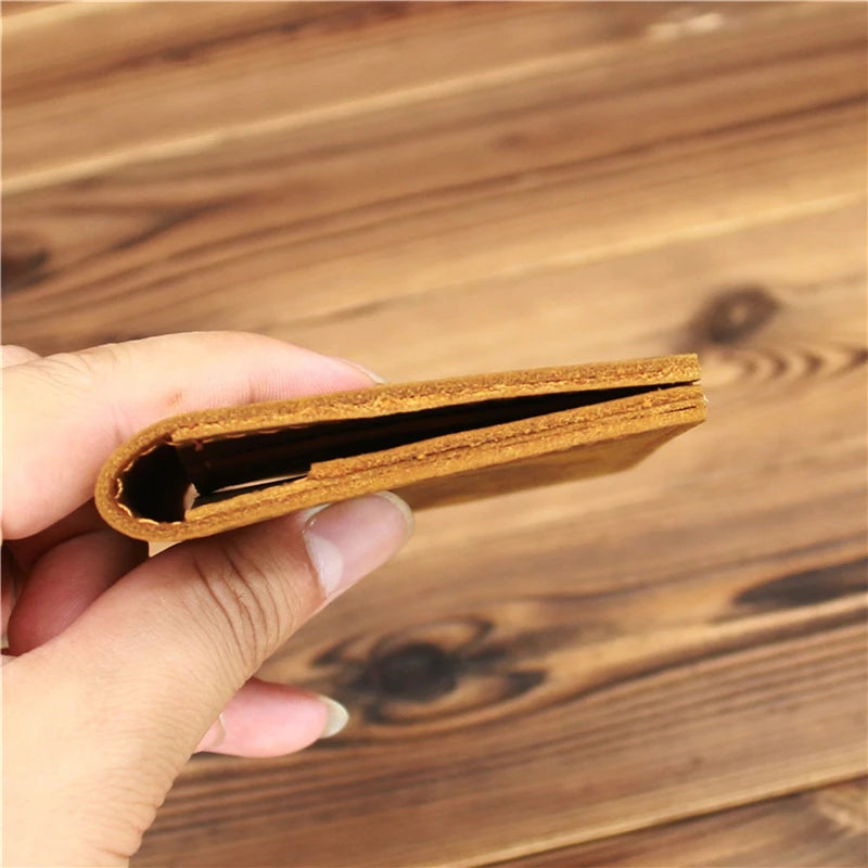 Men's Card Holder Wallet Leather Minimalist Small Thin Purse Slim Mini Credit Card Bank ID Card Holder Wallet
