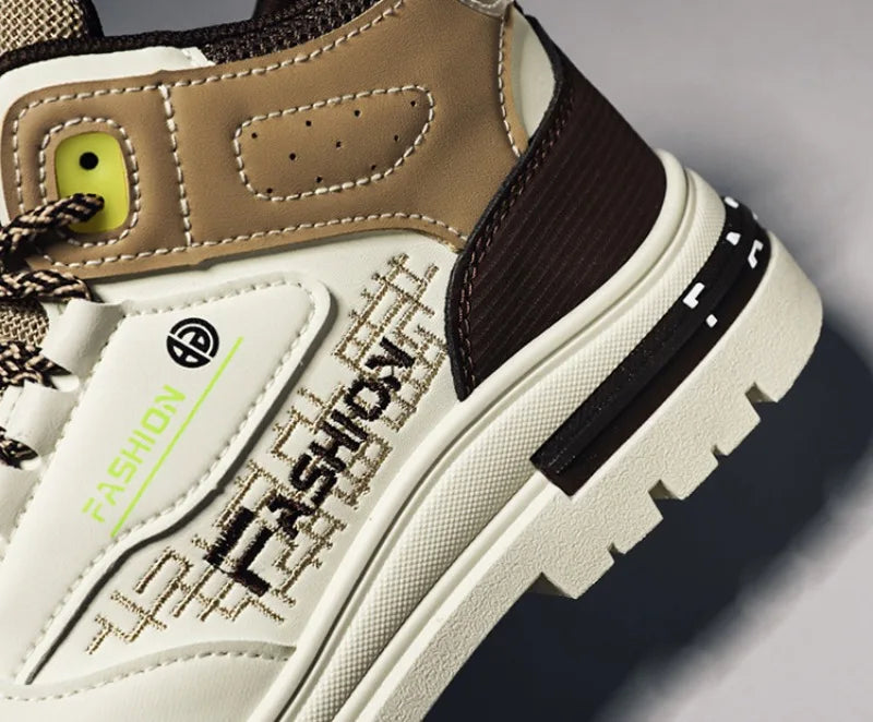 2025New Men High-top Casual Shoes Outdoor Comfort Sneakers Lightweight Man Running Sport Shoes Soft-soled Walking Zapatos Hombre