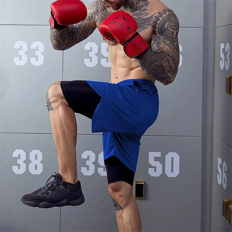 Men's Multi Pocket Shorts Fitness Shorts Casual Beach Sports Lined Skinny Shorts Everyday Style Mesh Camouflage Running Shorts