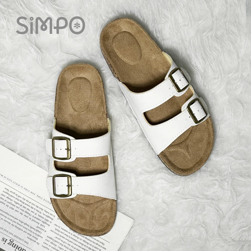 1 Pairs of Leather Sandal For Men And Women Beach Sandals 2025 Designer Men's Shoes Comfortable Slipper Original Brands Shoes