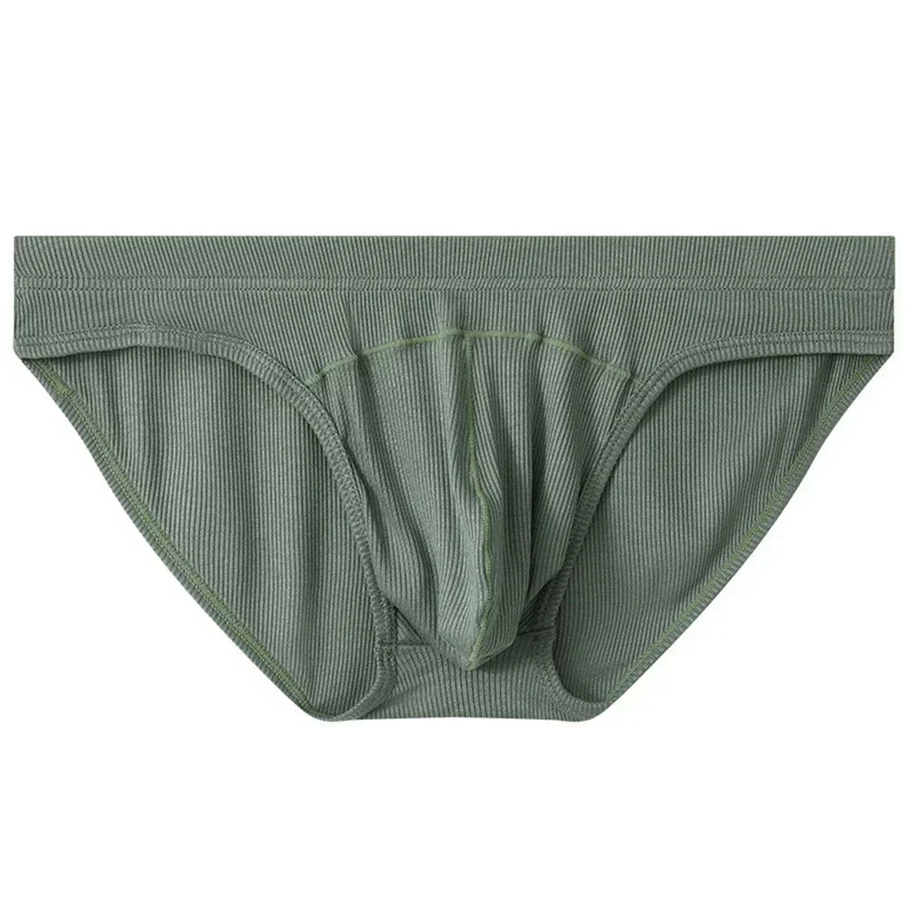 Underwear Men Threaded Low Waist U Convex Pouch Breathable Briefs Summer Quick-Drying underpants men Bikini Slip Homme panties