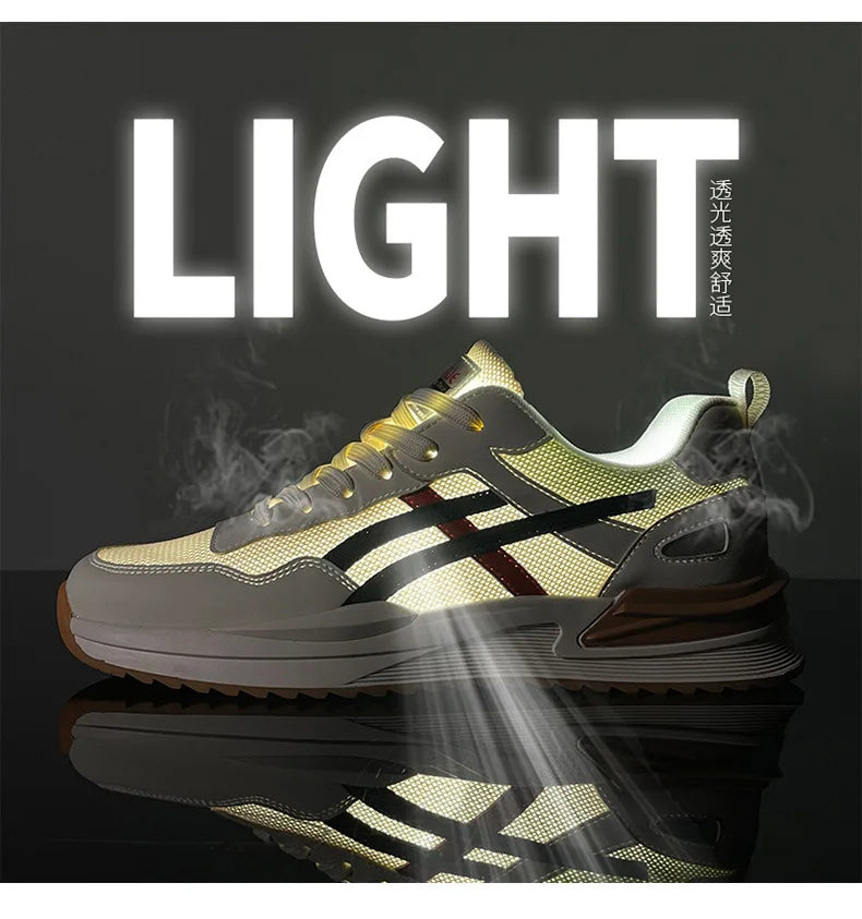 Casual Shoes for Men Fashion Men's Sneakers Wear-resistant Platform Mens Sport Shoes 2024 New Breathable Mesh Male Running Shoes