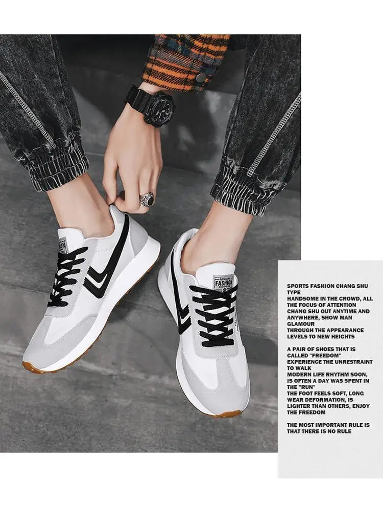 Sneakers Brand Men Shoes for Men Autumn Light Lace-up Sports Shoes Outdoor Leather Casual Shoes Man Running Shoe Tenis Masculino