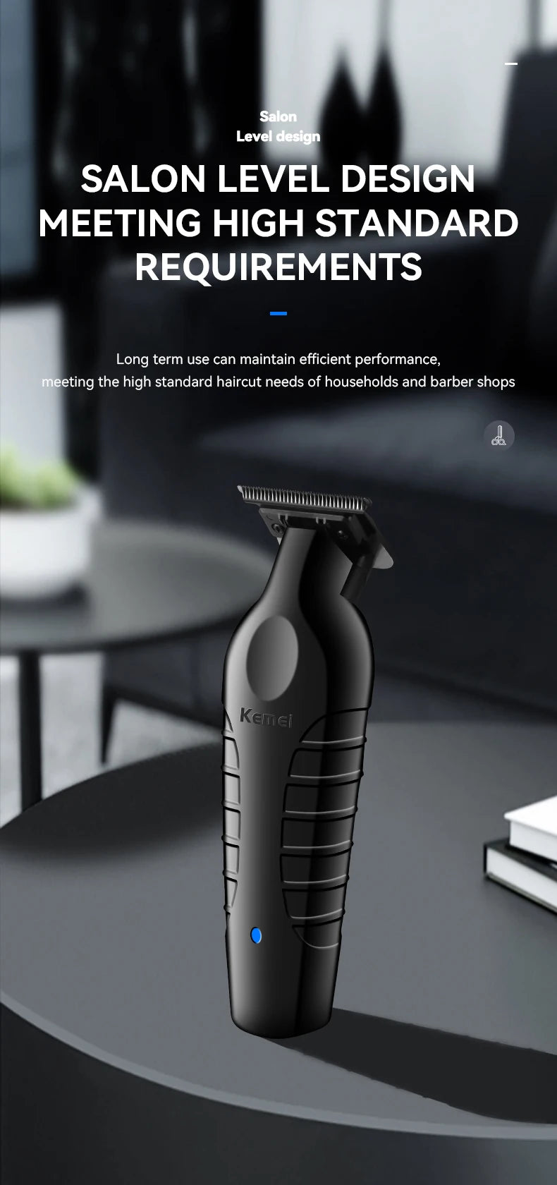 Kemei 2299 Electric Hair Clippers Man Professional Cordless Hair Trimmer Beard Shaper Tools Rechargeable Haircut Machine Carving