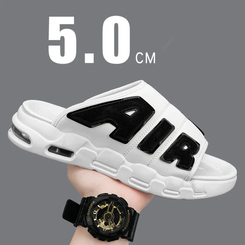 Men's Slippers Air Cushion Design Sandals Summer New PVC Soft Non-slip Men's Sports Slippers for Men Flip Flops Sandalias Hombre