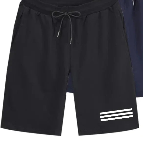 2 Pcs Mens Shorts Trend Print Jogging Short Trouser Casual Fitness Sports Man Shorts Hot Sales Breathe Knee Shorts Summer Travel