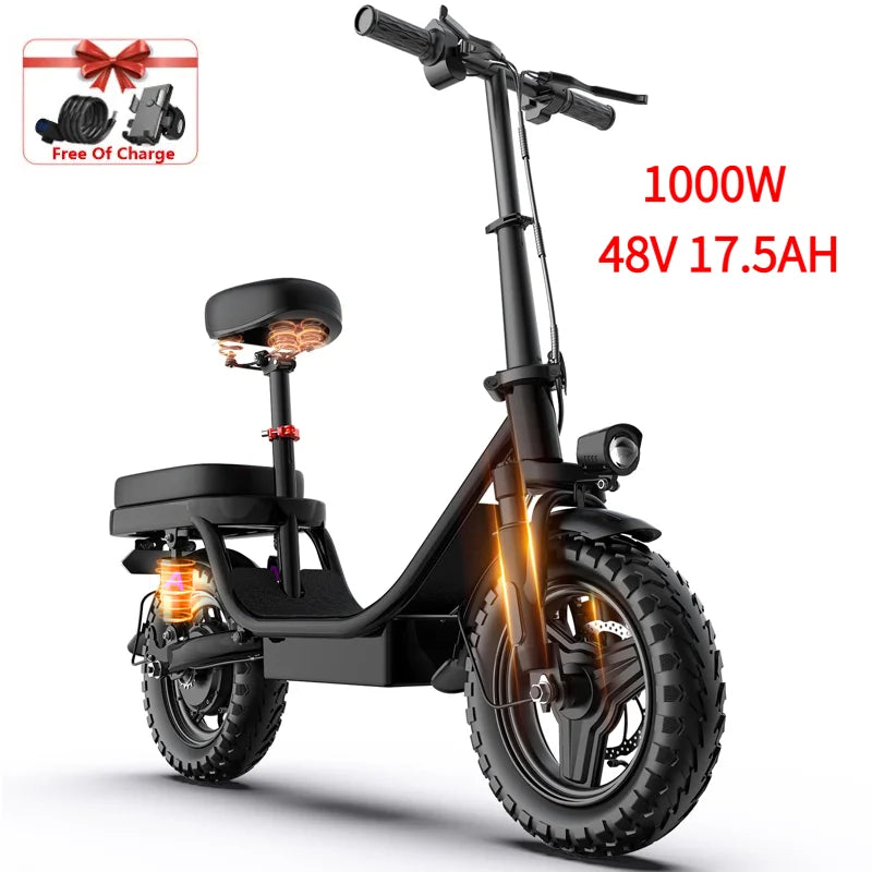 Electric Bike 14 26 Inch 1000w 30-50mph 30-60miles 48v Battery Aluminum Alloy,multiple Types Different Models Electric Bicycle