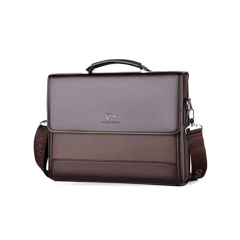 Male Handbags Pu Leather Men's Tote Briefcase Business Shoulder Bag for Men 2025 Brand Laptop Bags Man Organizer for Documents