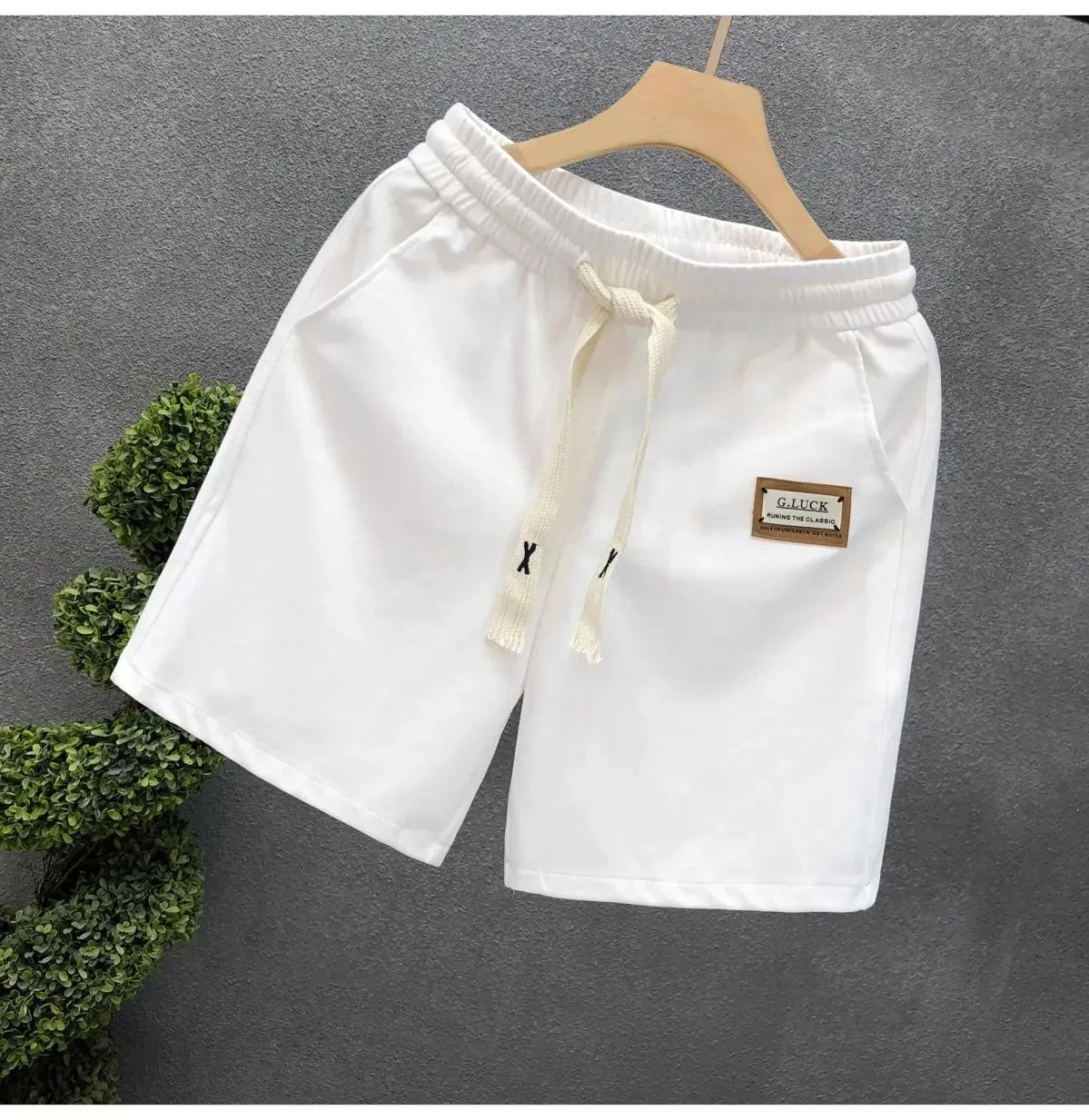 Men's Clothing White Shorts Summer 5-Inch Casual Trendy Sporty Lightweight Versatile Streetwear Fashion New