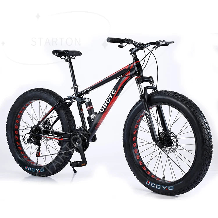 Factory Wholesale Price MTB Snow Surrey Bike/26inch tandem with Large Wheels / 4.0 Fat Tire Surrey Bicycle