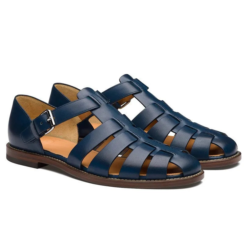 Summer Men's Sandals Leather Dress Shoes Outdoor Soft Pointed Formal Men Wedding Sandals Classic Light Slippers Sandals Sneakers
