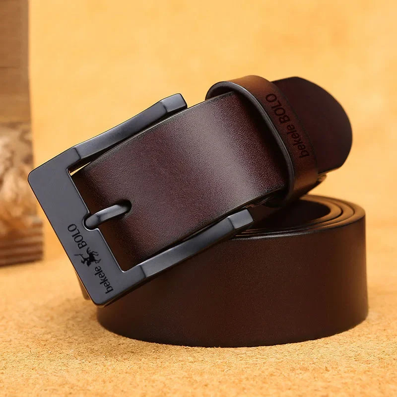2024 Famous Luxury Brand Designer Jeans Belts for Men Real Genuine Leather Men's Fashion Metal Alloy Pin Buckle Business Belt